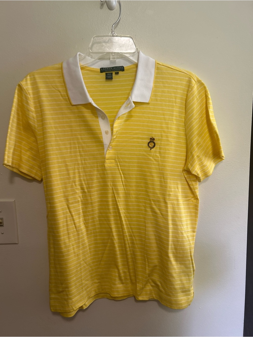 Lauren Ralph Lauren Vintage Yellow Striped Polo Shirt
